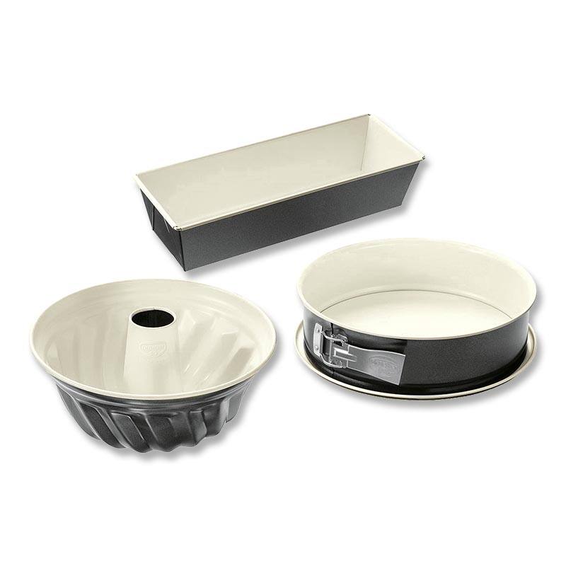 Dr. Oetker Backformset Back Trend 3 teilig (Springform Ø26, Gugelform Ø22, Kastenform 31 x 14 x 29 cm)